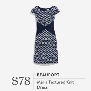 ✨ Navy and white textured dress ✨